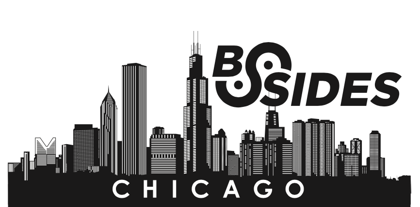 Wazuh at the BSides Chicago 2019 conference. Vectorial skyline of Chicago