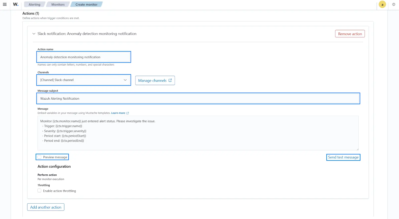 Configure notifications for anomaly detection