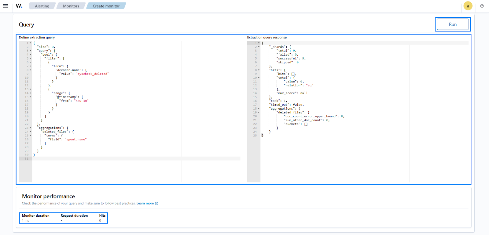 Define extraction query for abnormal file deletion