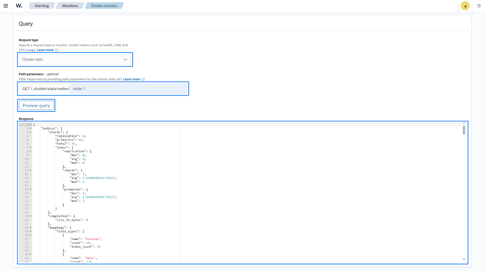 Define monitor query