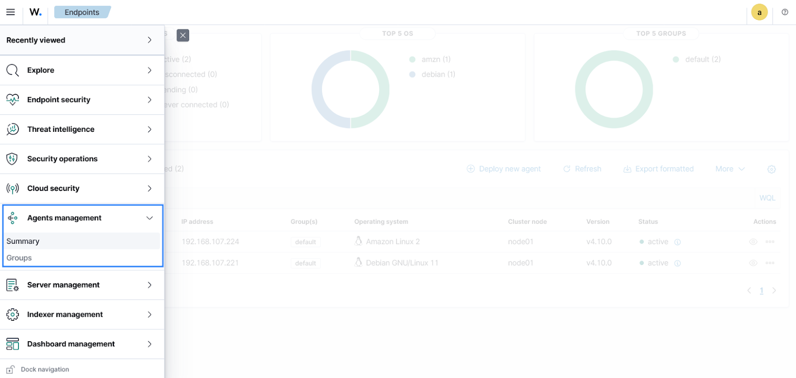 Wazuh 4.10.0 dashboard improvements