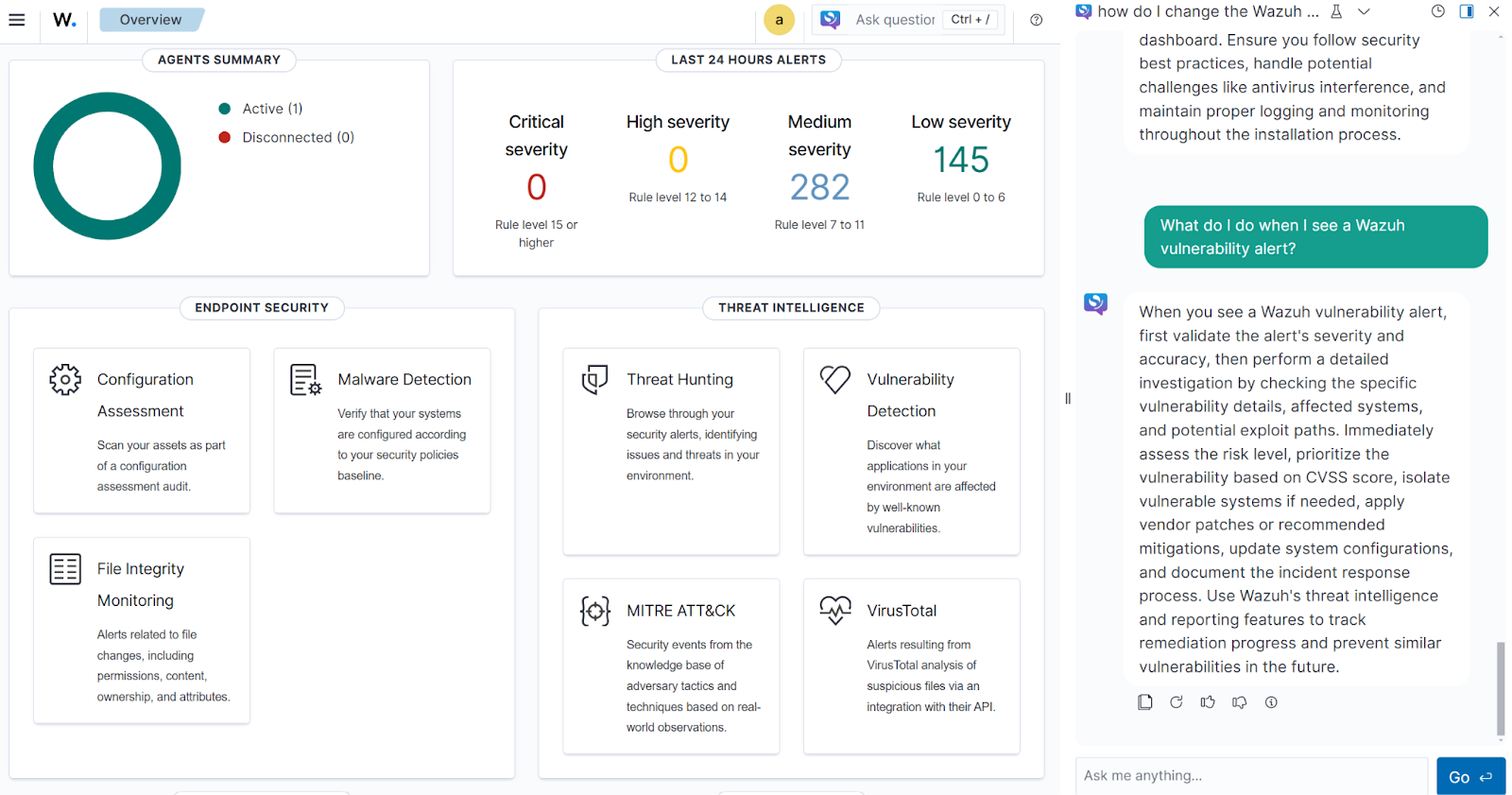 Wazuh vulnerability alert