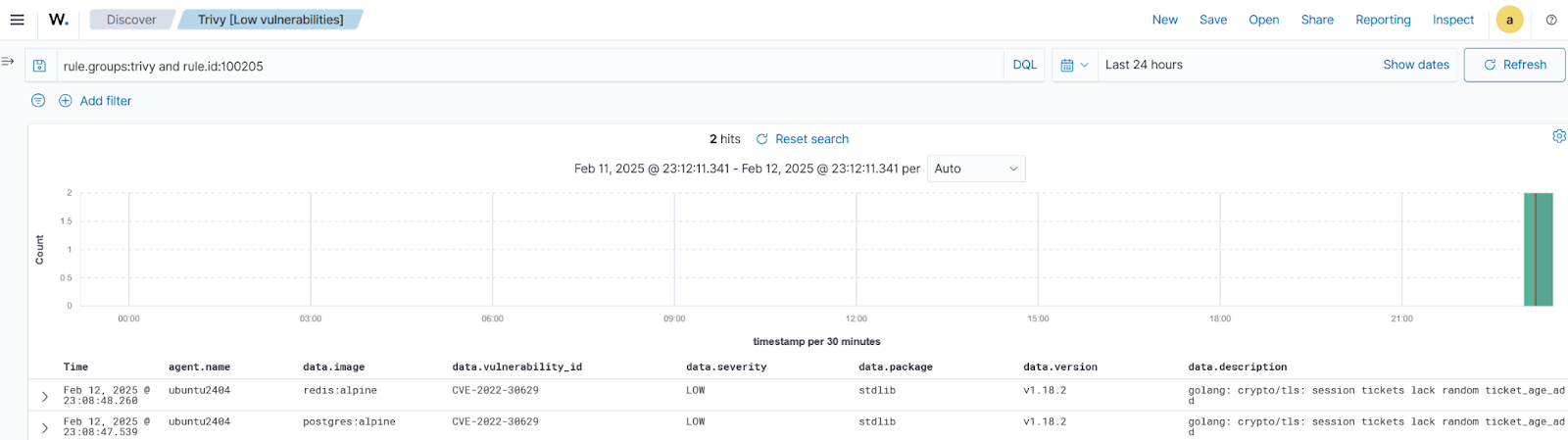 Low Vulnerability alerts