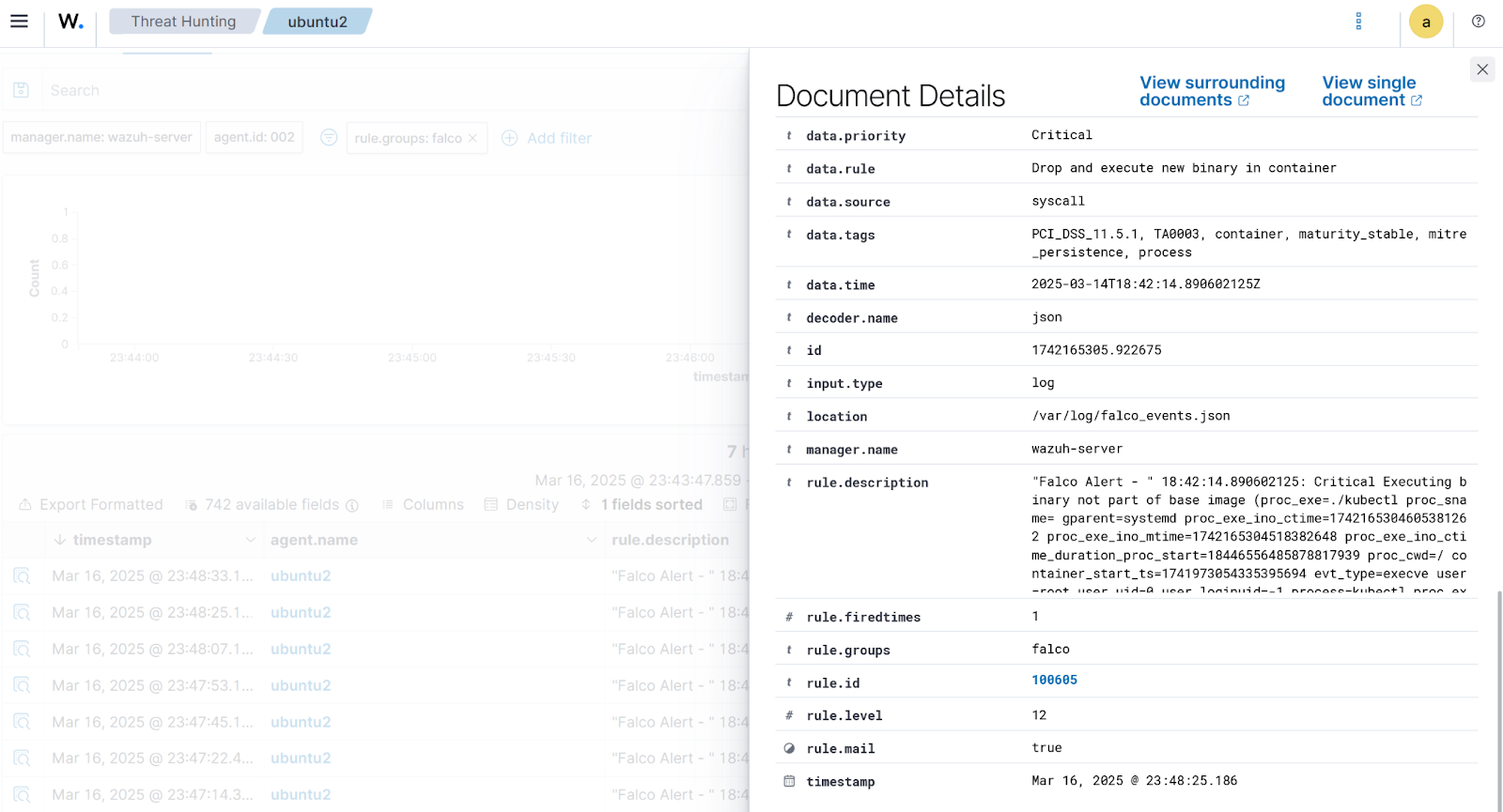 Cloud Native Security alert detail