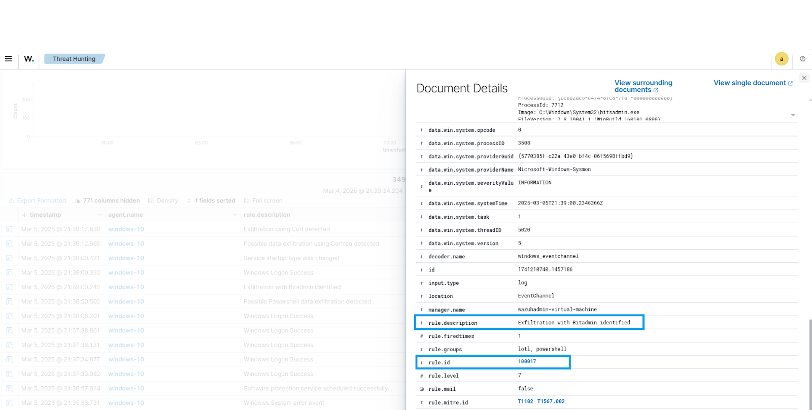 Data Exfiltration using bitsadmin