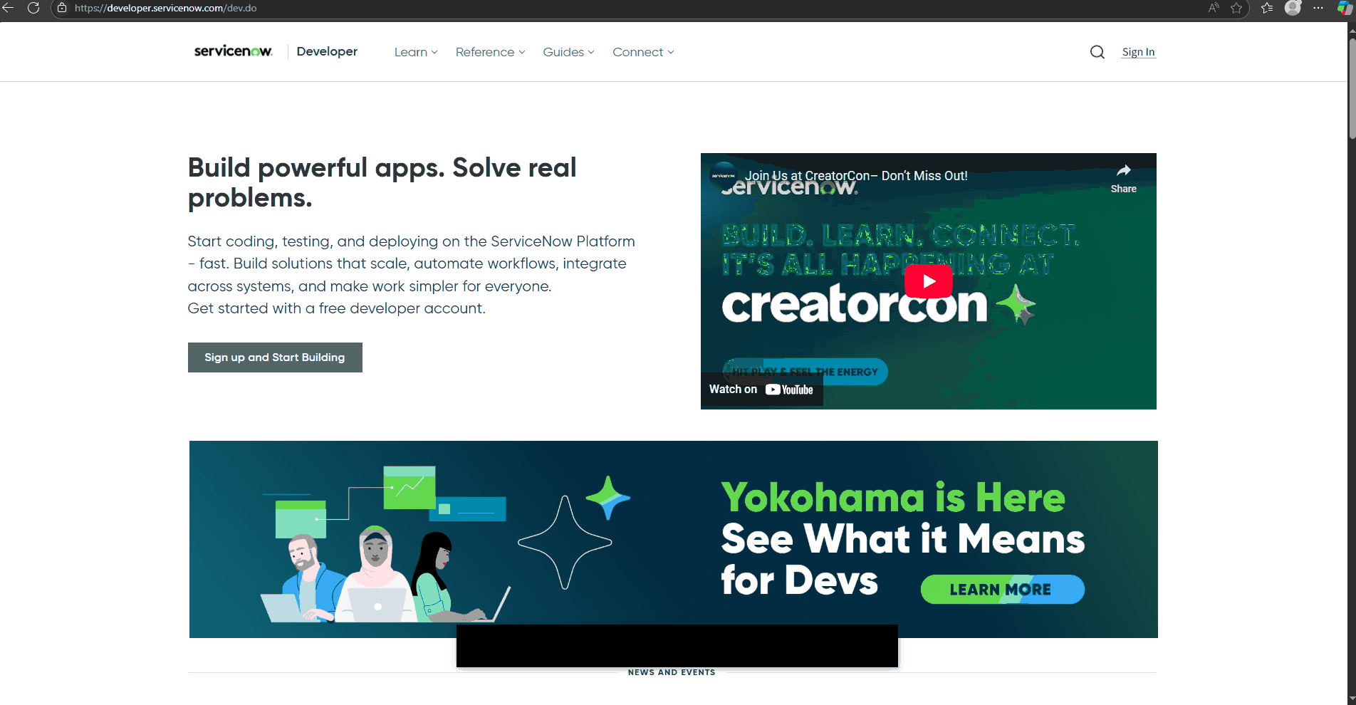 Create a free developer account