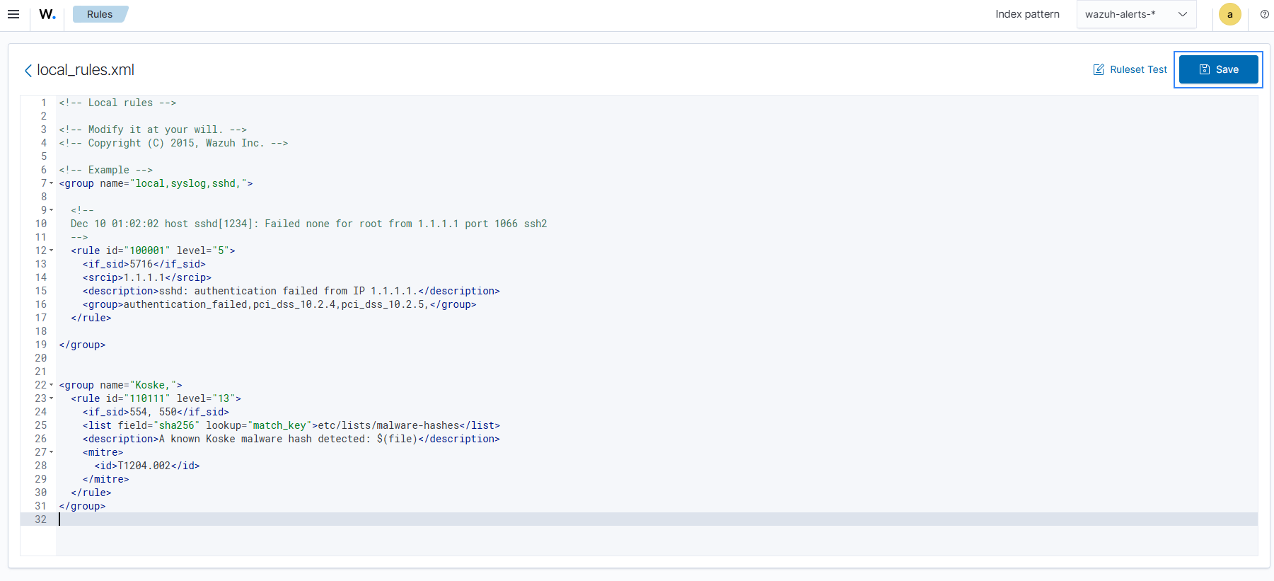 local rules xml