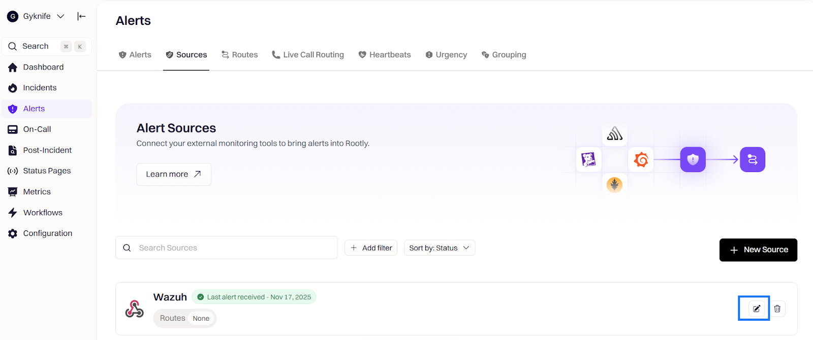 Configure alert fields
