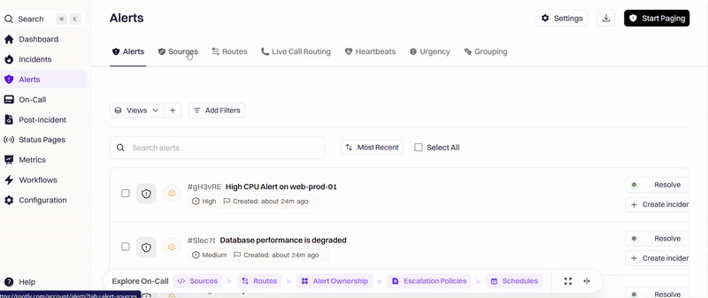 Configure alert fields