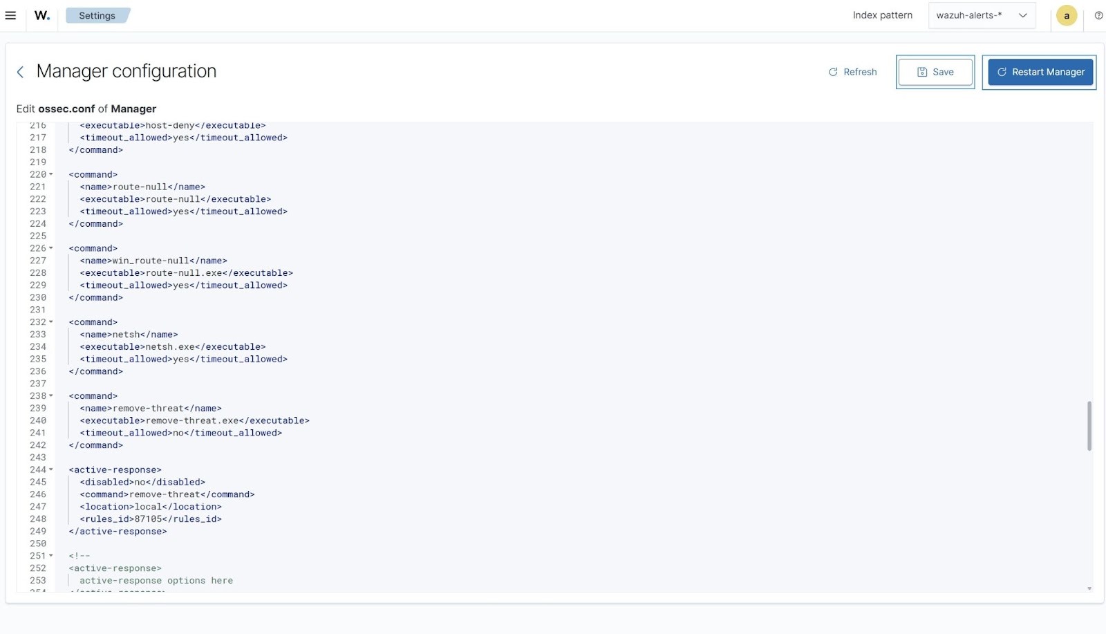 Configuring Active Response to automatically remove detected threats