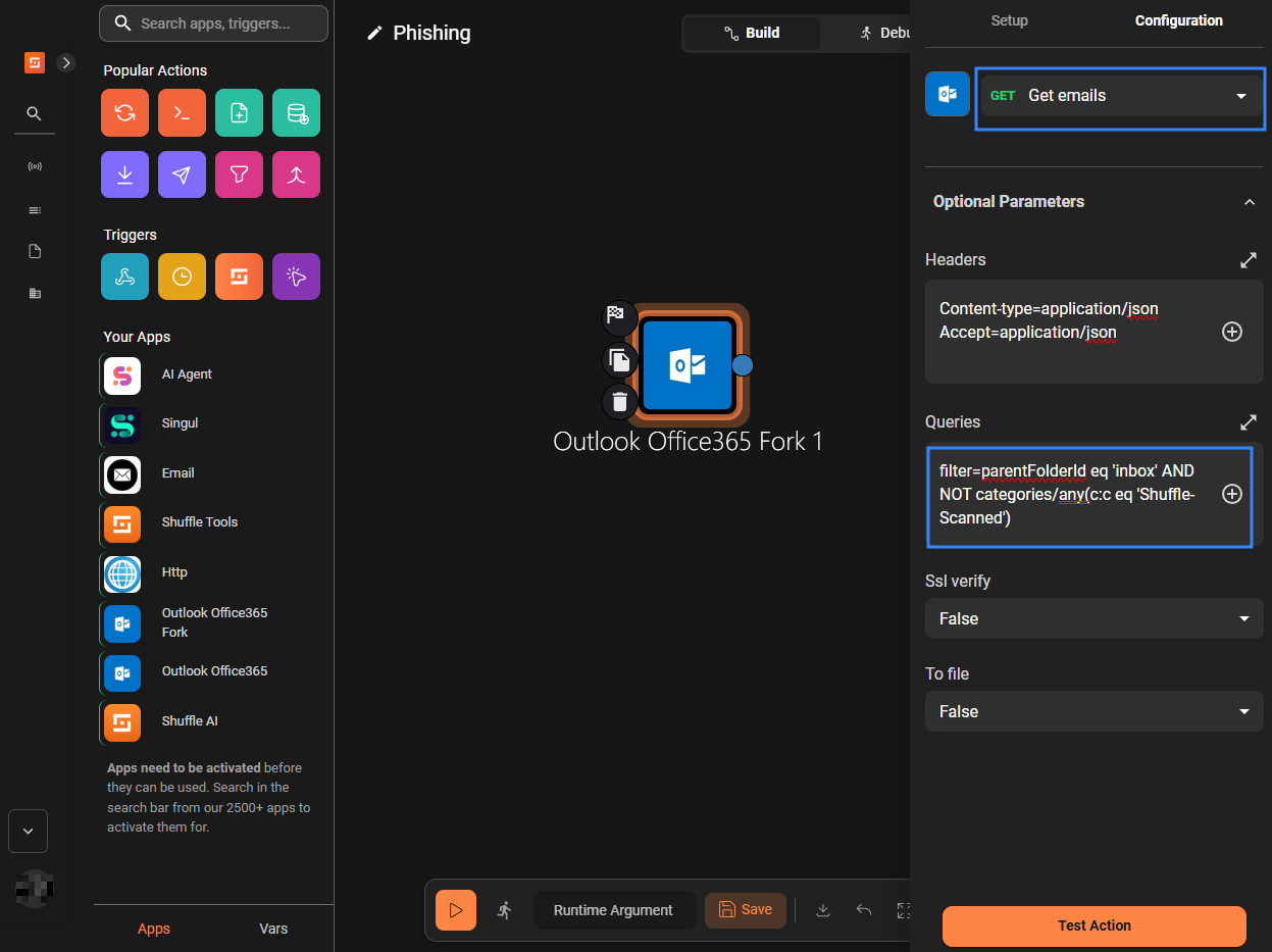 Figure 12: Get_emails node.
