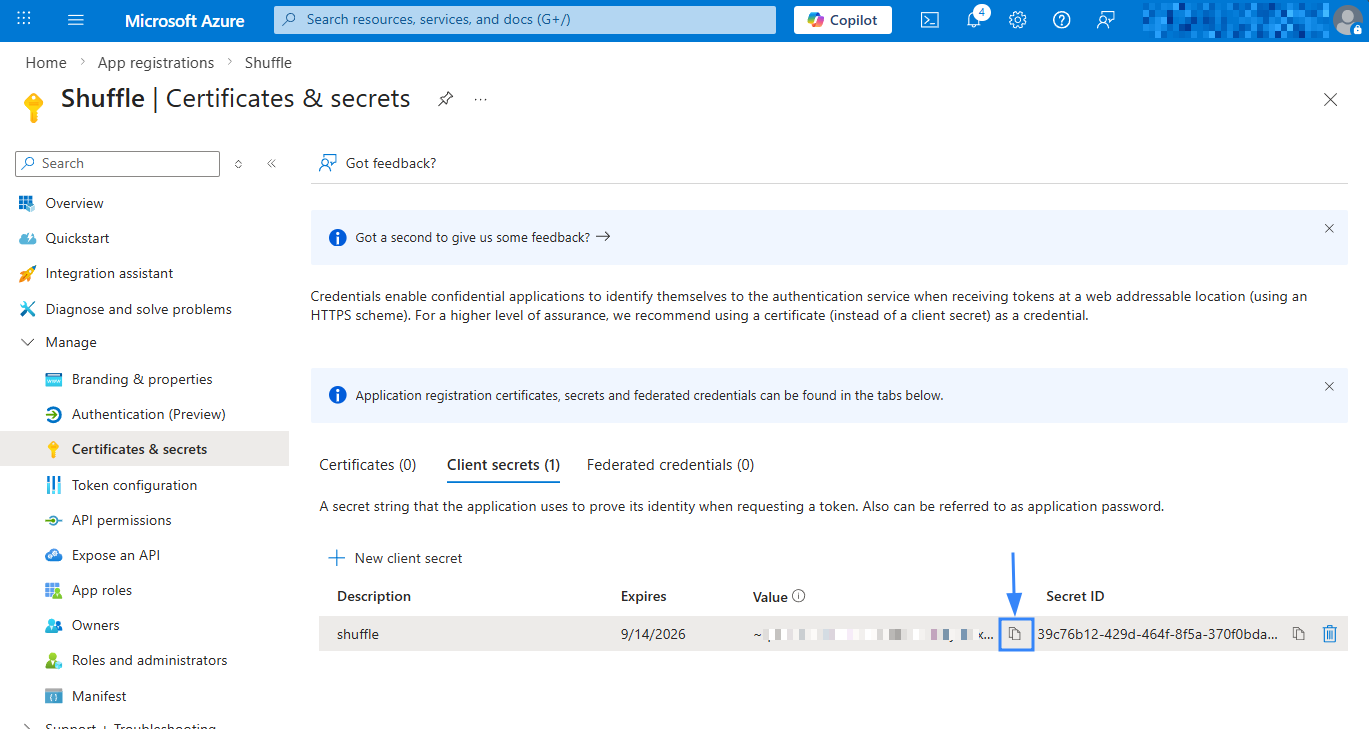 Figure 4: Copying the secret value.